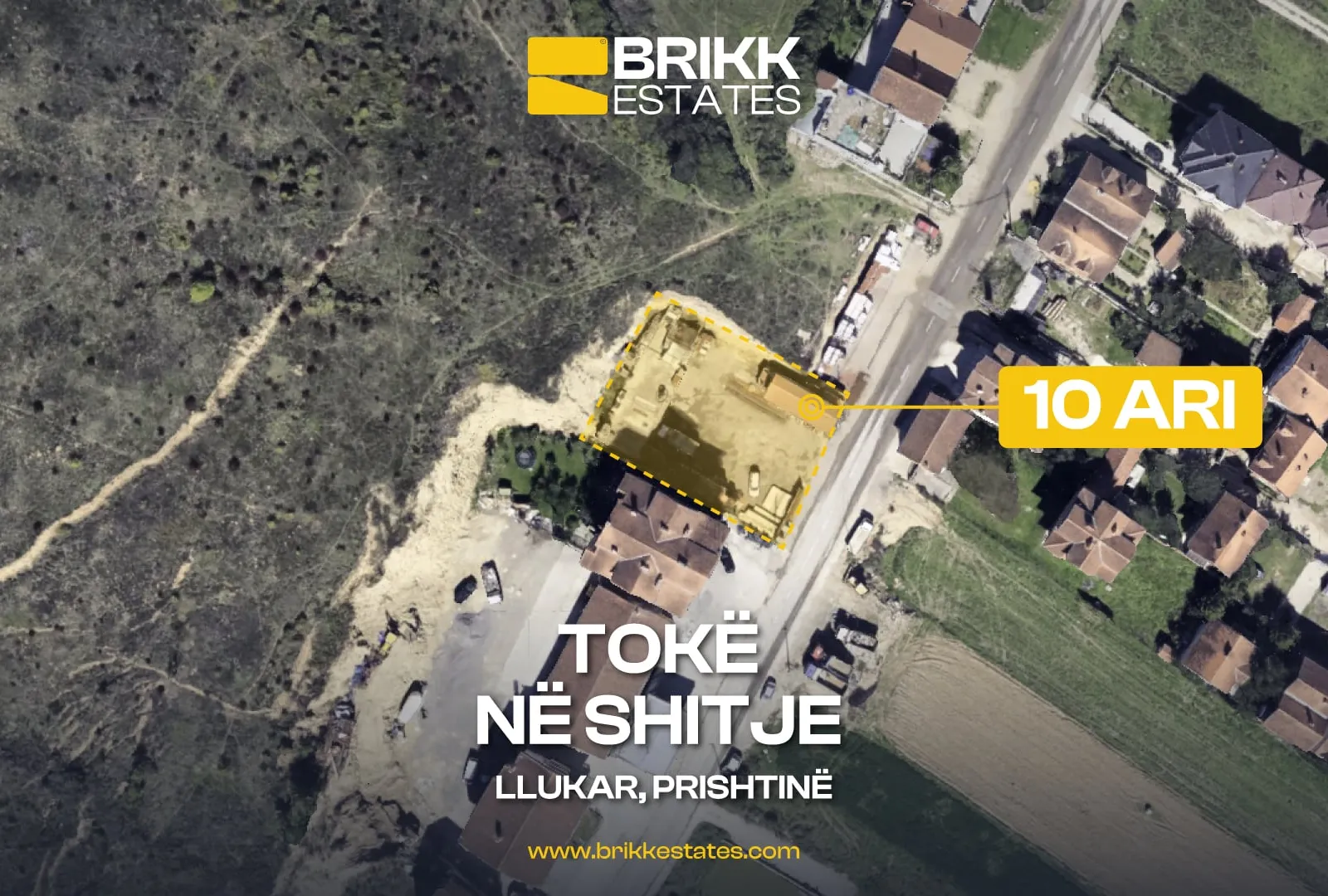 Pamje nga lart, tokë në shitje në Llukar, Prishtinë, Ref B340 (1/1)