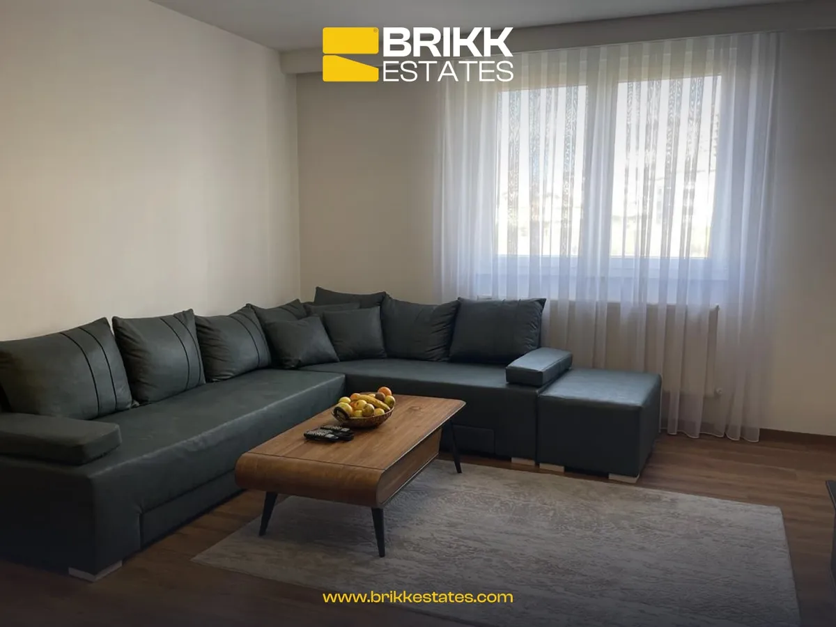 Living room, apartment for rent in Bregu i Diellit, Prishtina, Ref B318 (1/9)