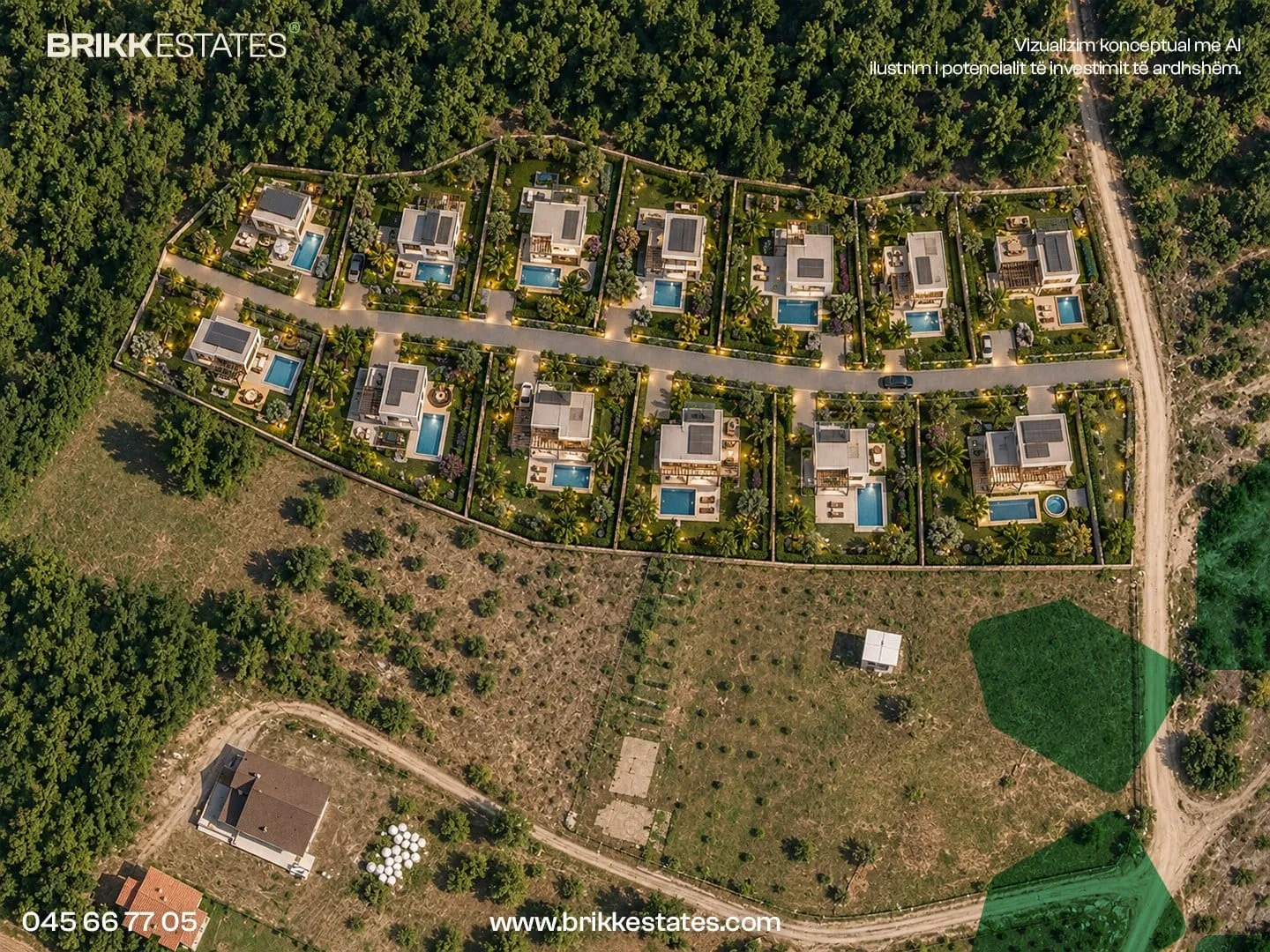 Vizualizim, tokë në shitje në Mramor, Prishtinë, Ref B393 (2/3)