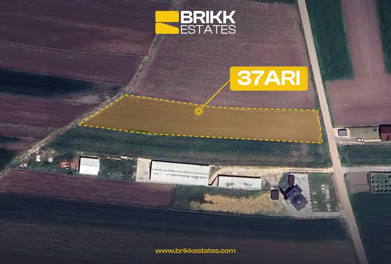 Pamje nga lart, tokë në shitje në Henc, Fushë Kosovë, Ref B341 (2/2)