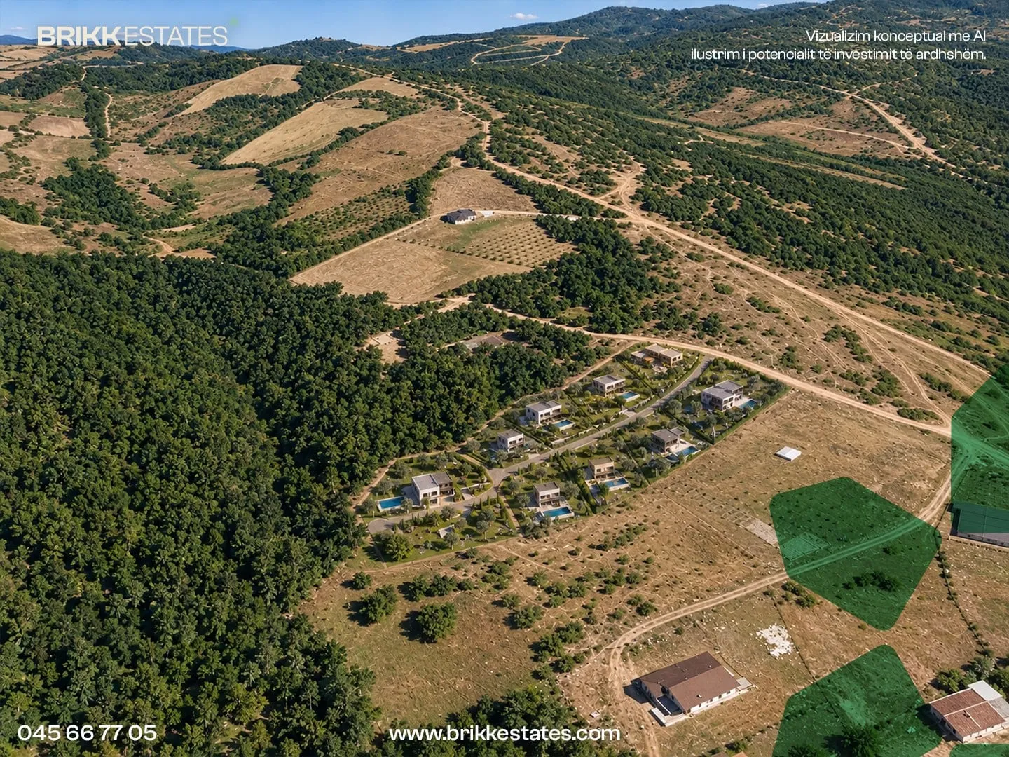 Vizualizim, tokë në shitje në Mramor, Prishtinë, Ref B393 (3/3)