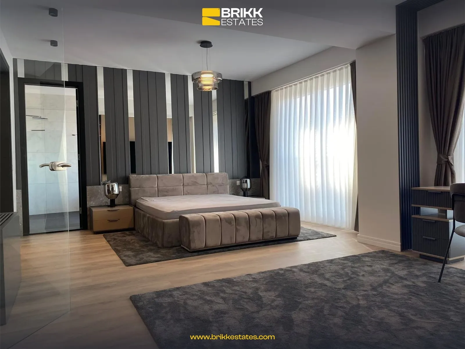 Dhoma e gjumit, duplex me qira në Pejton, Prishtinë, Ref B301 (7/10)